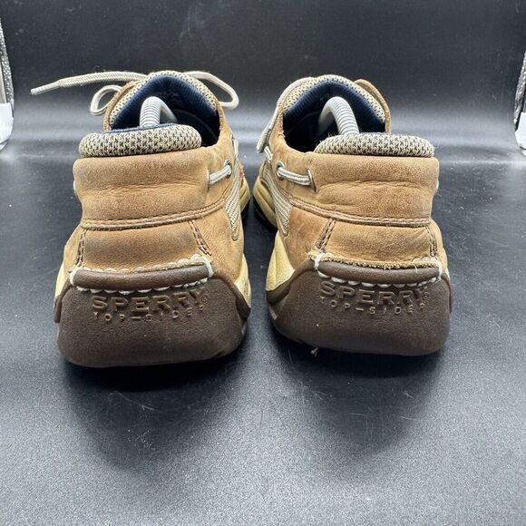 Sperry 2 Eye Leather Boat Shoes 0777347 Mens Size 11M Lace Up Leather Casual GUC - Picture 4 of 7